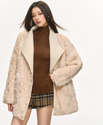 High-end Stand-collar Faux Fur Coat ANA0081