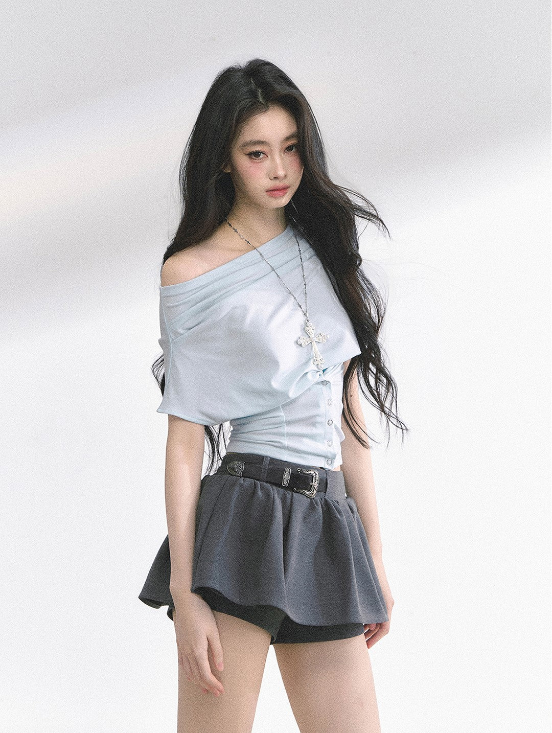 Waist Slimming Short T-shirt DIA0481