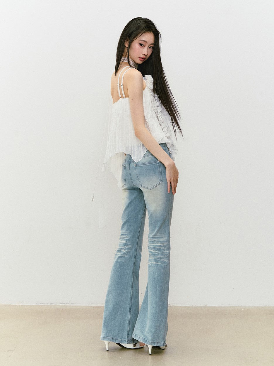 Flower Irregular Lace Camisole VIA0308