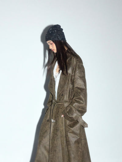 Retro Rock Extra Long Trench Coat JNY0272