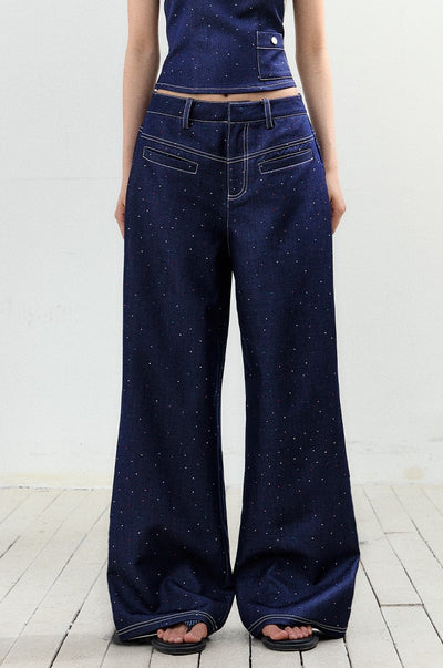 Diamond Suspender Top/Denim Pants AGM0158