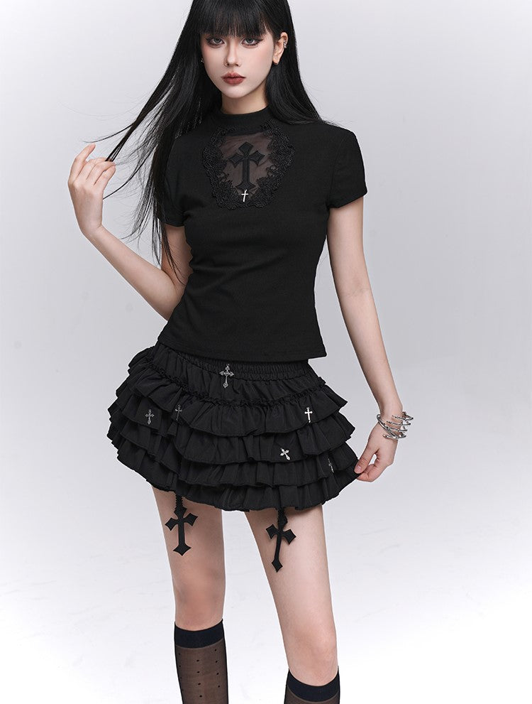 Puffy Cake Gothic Short Skirt LAD0207