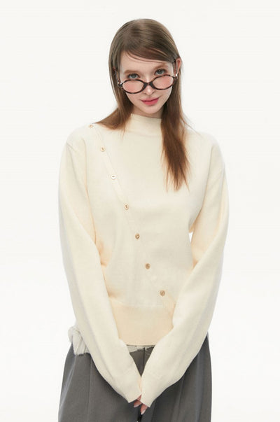 Patchwork Irregular Long-sleeved Sweater SPE0071
