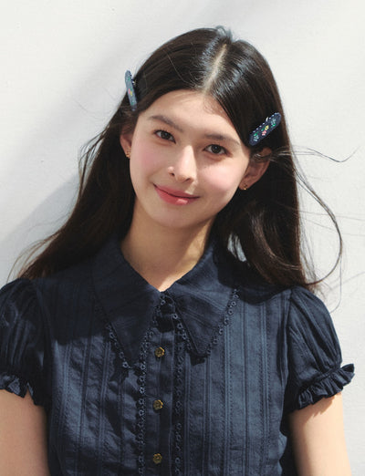 Navy Short Sleeve Shirt Dress SUN0145