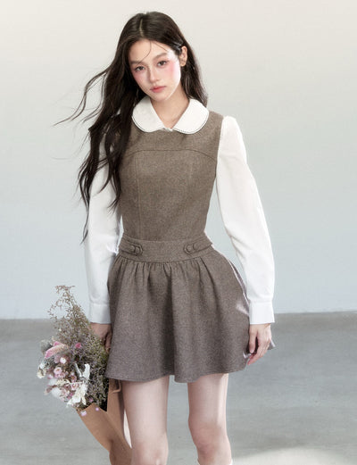 Doll Collar Shirt/Vest Dress FRA0446
