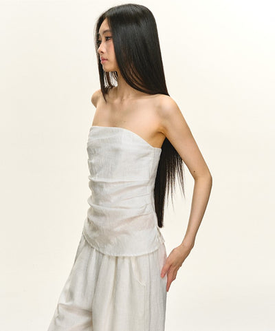 White Tube Top/Wrapped Pants ANA0067