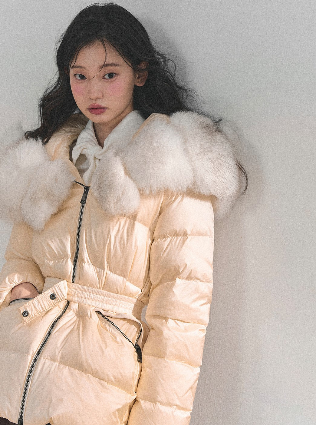 Fur Thickened Warm Down Jacket DIA0701