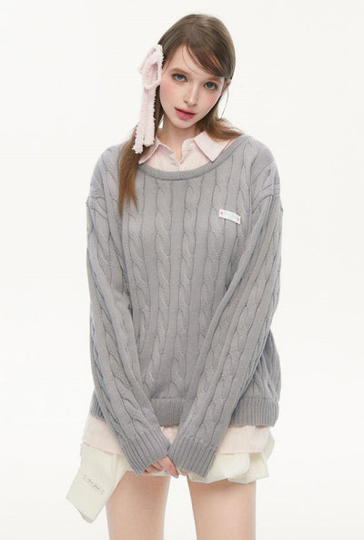 Fake Two-piece Casual Shirt Sweater SPE0078
