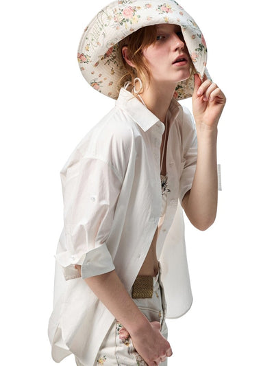 Mid-sleeve Drop Shoulder Shirt/Bubble Shorts JIN0006