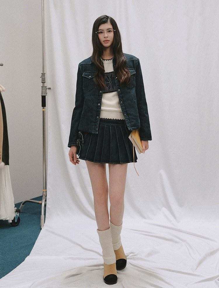 Retro Denim Cotton Jacket/Skirt LAL0247