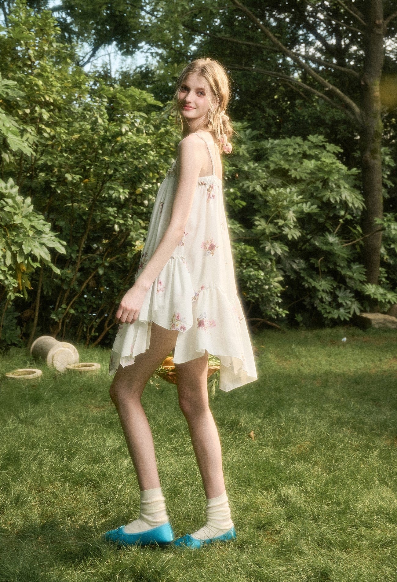 Shell Lace Irregular Tutu Dress GRO0171