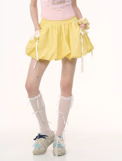 Bow Yellow Flower Bud Skirt ZIZ0257