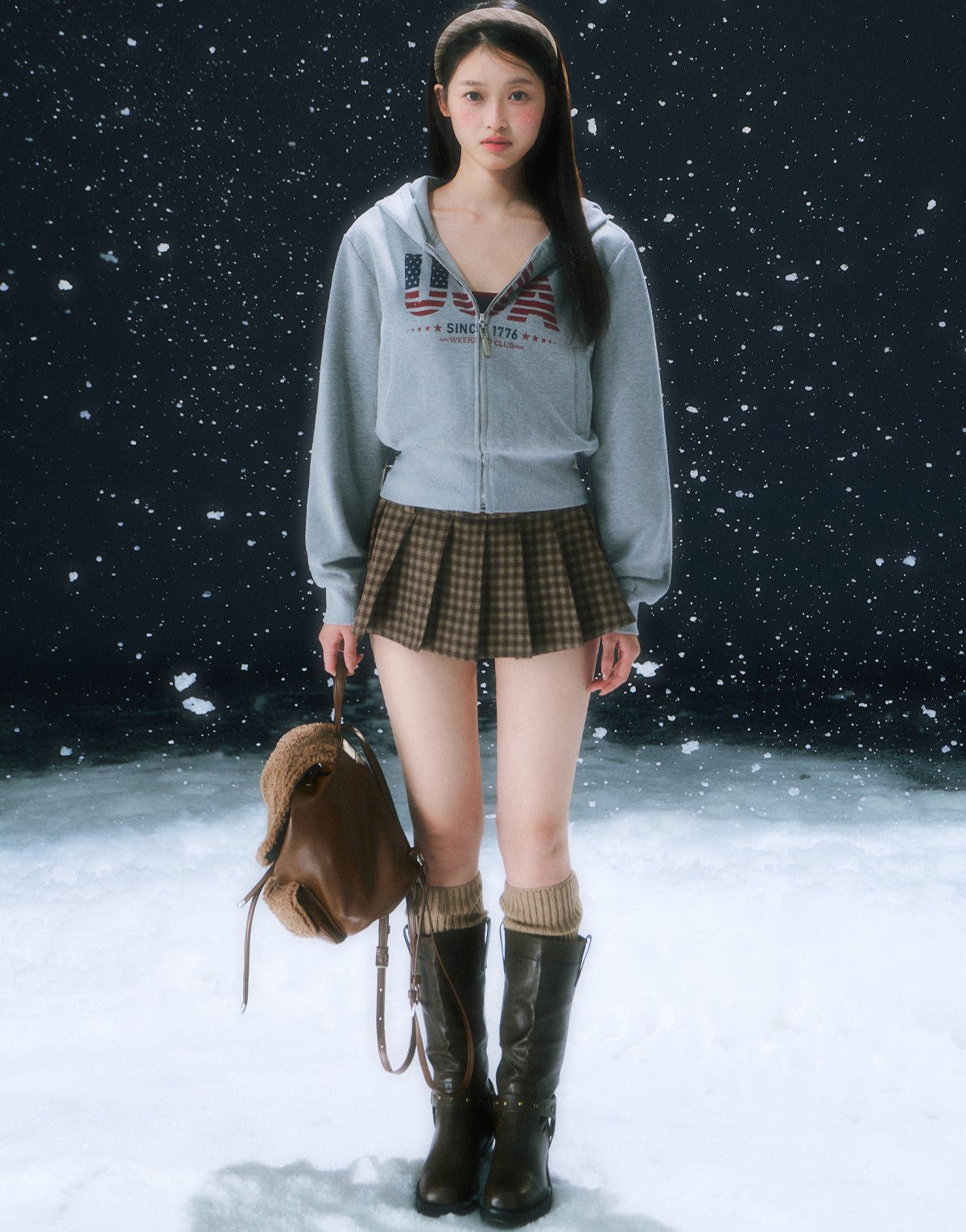 Retro Plaid Pleated Short Skirt WEE0110