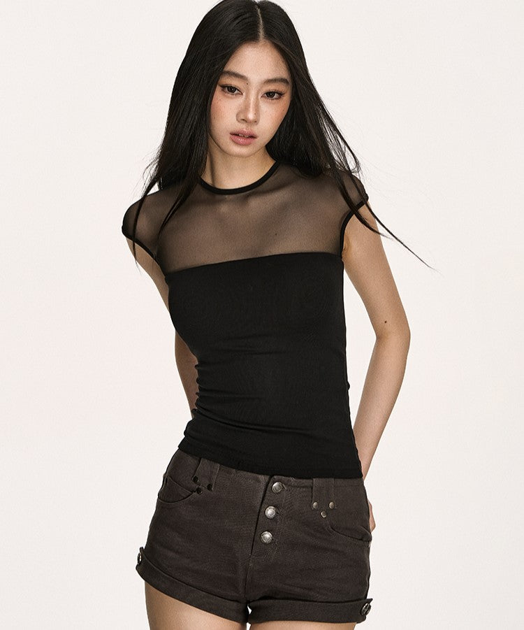 Transparent Tulle Top ANA0003