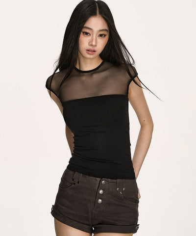 Transparent Tulle Top ANA0003
