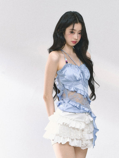 Lace Halter Neck Top DIA0461