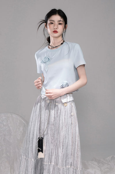 Gray Tone Gradient Skirt COT0325
