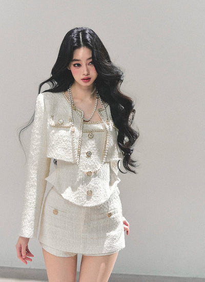 Luxurious Style Short Jacket/Top/Shorts DIA0667