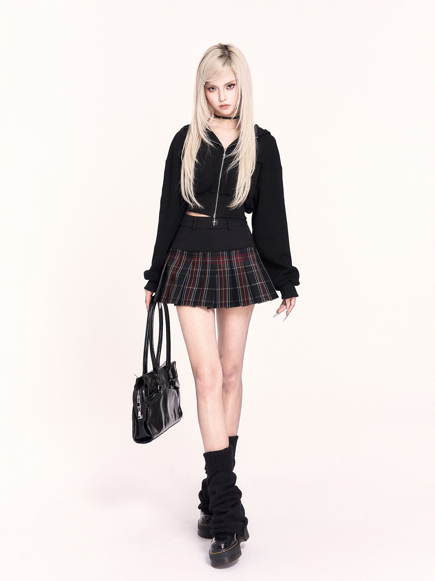 Little Devil Hooded Zip-Up Short Jacket VOC0486