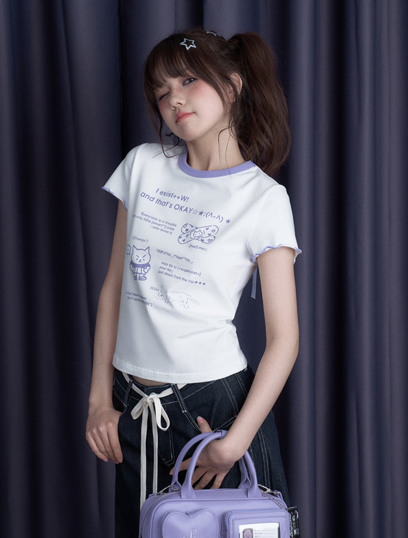 Printed Bow Tie T-shirt SAG0275