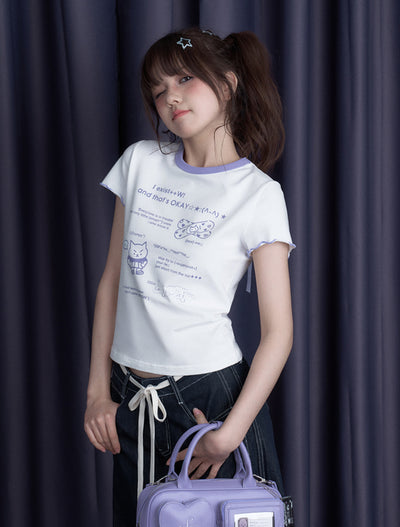 Printed Bow Tie T-shirt SAG0275