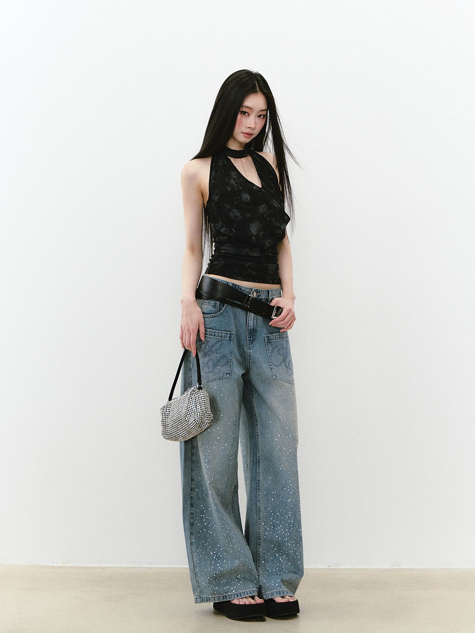Swing Collar Halter Neck Top VIA0271