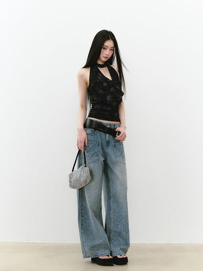 Swing Collar Halter Neck Top VIA0271