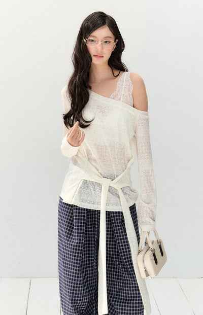 White Lace T-shirt/Underwear SHI0141