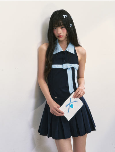 High-grade Sleeveless Bow Dress WEE0002