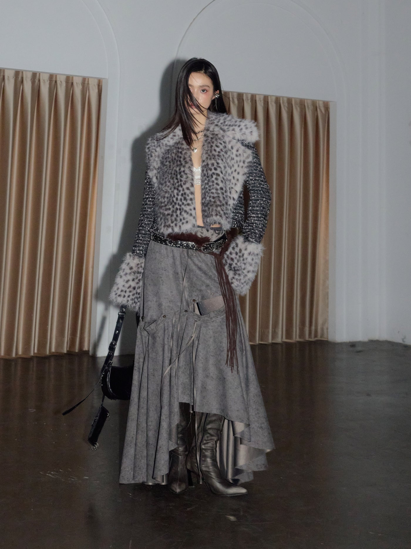 Detachable Multi-Wearing Irregular Hem Skirt JNY0274