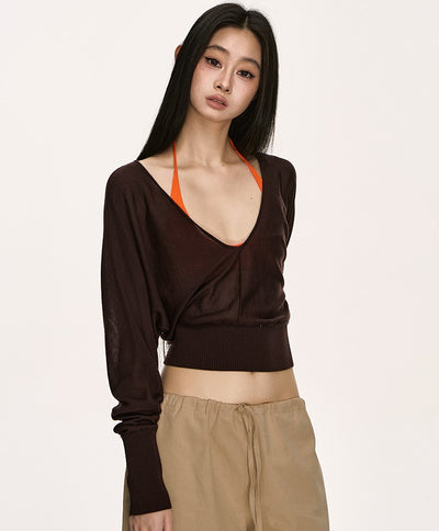 V-neck Loose Layered Top ANA0011