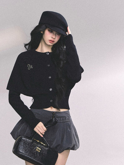 Long-sleeved Cable Cloak Sweater DIA0645