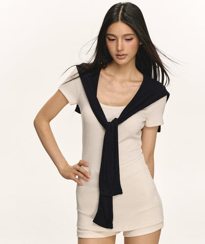 Temperament Slim Short-sleeved Top/Shorts ANA0025