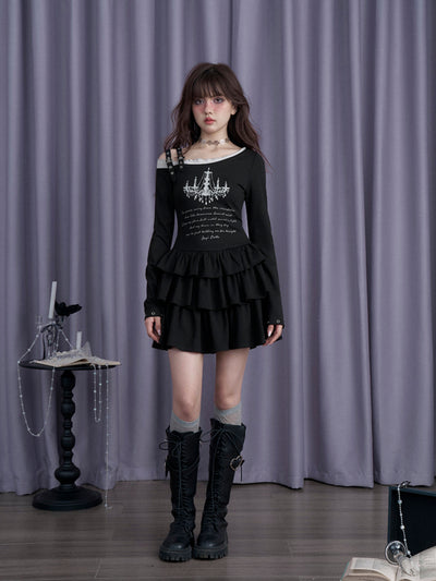 Nightmare Off-shoulder Cake Dress SAG0200