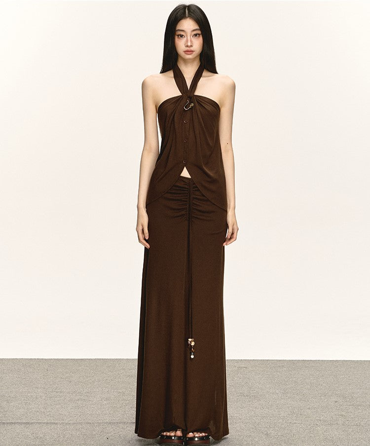 Halter Neck Top/Long Skirt ANA0038