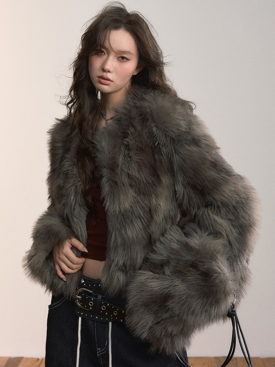 Eco-Friendly Fur Short Jacket VIA0368