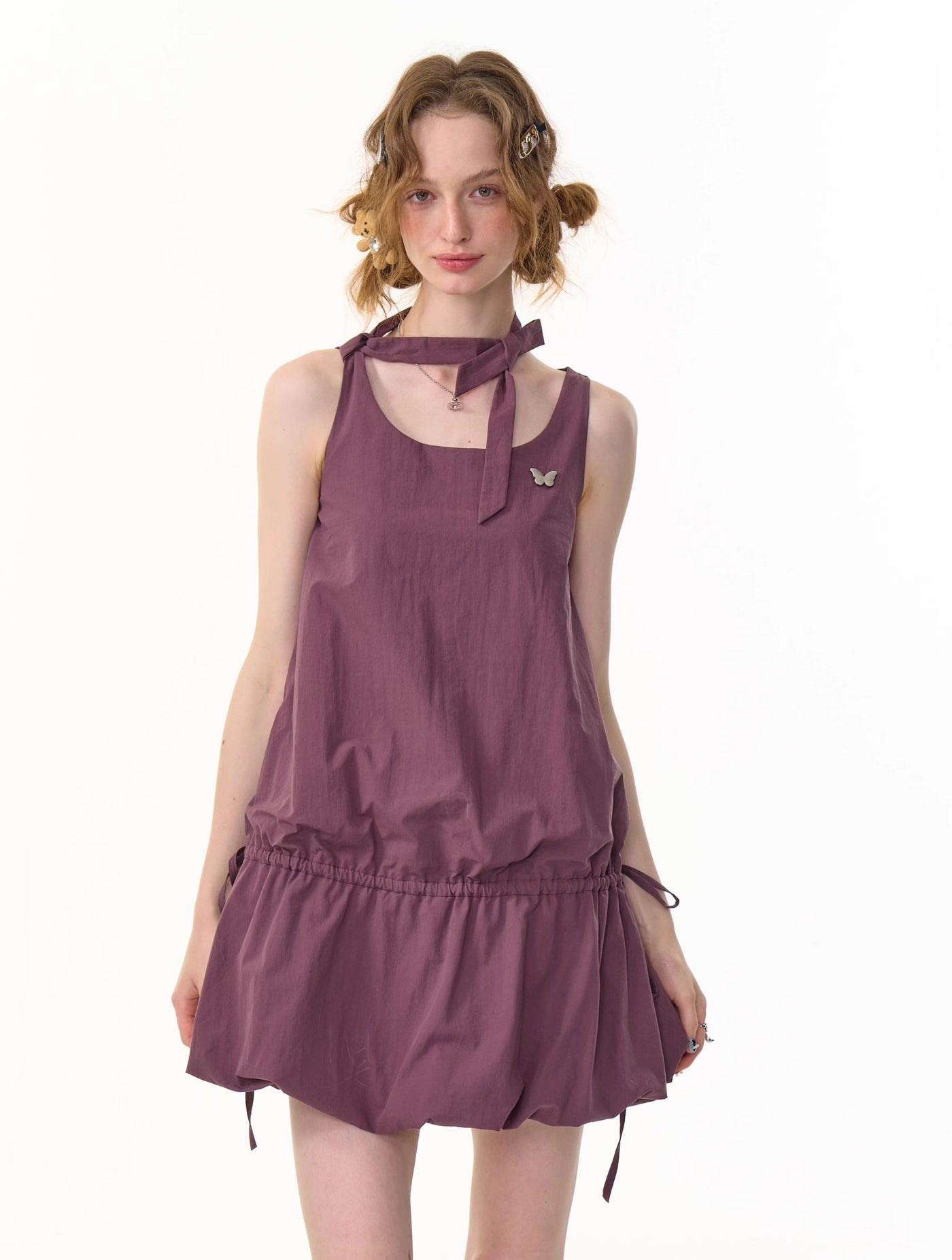 Retro Design Hem Waist Suspender Dress ZIZ0295
