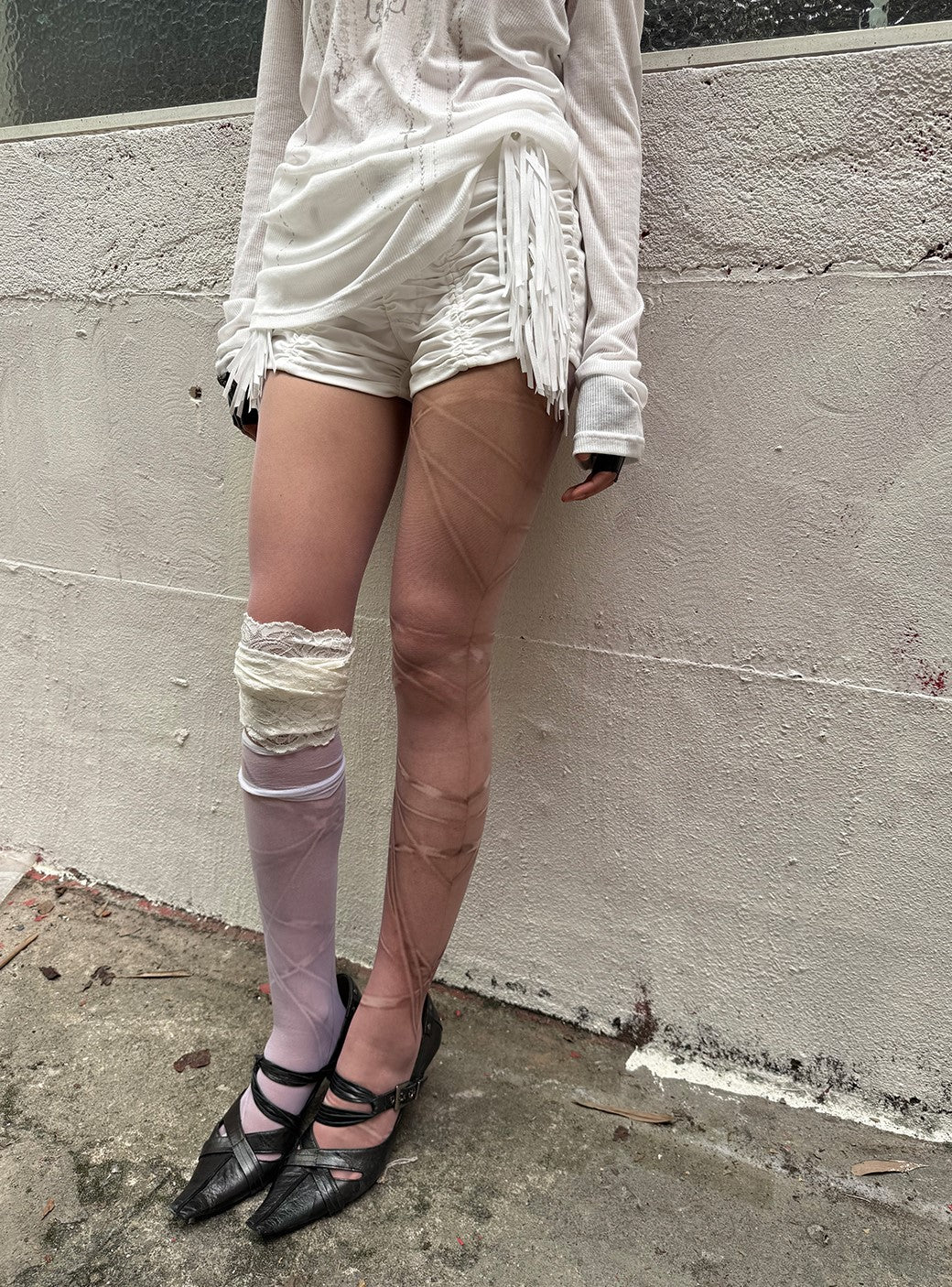 Pleated Detachable Tassel Shorts DOU0135