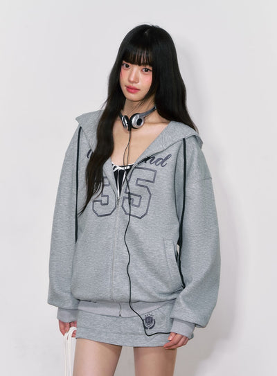 American Digital Print Sweatshirt Jacket WEE0030