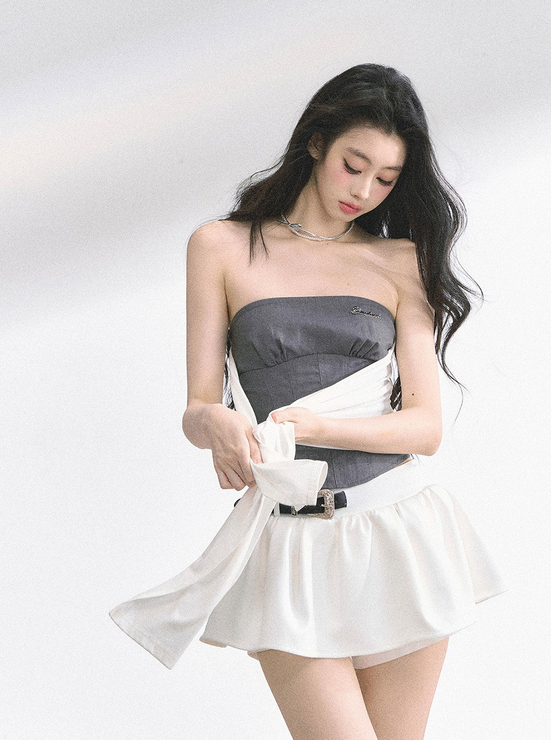 One Shoulder Waist Slim T-shirt DIA0520