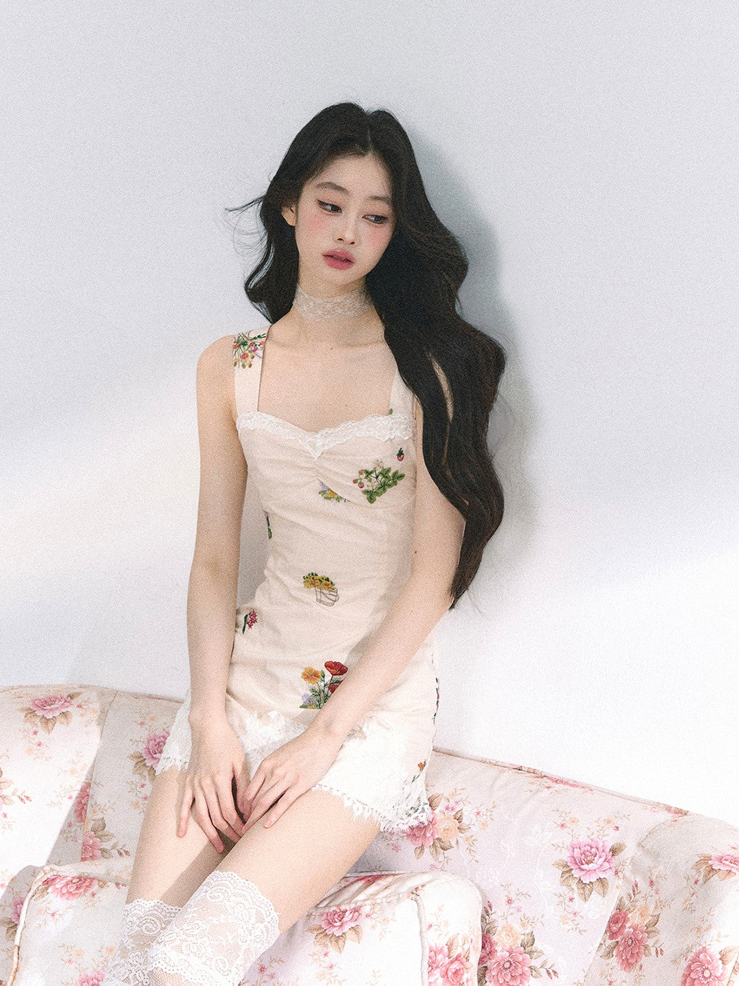 French Lace Flower Dress DIA0449