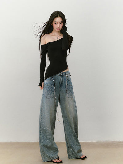 One Shoulder Irregular T-shirt VIA0338