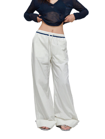 Striped Drape Casual Pants APE0372