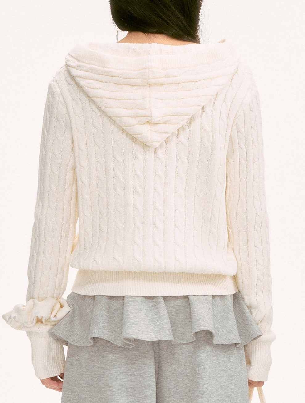 White Lazy Style Knit Cardigan WEE0137