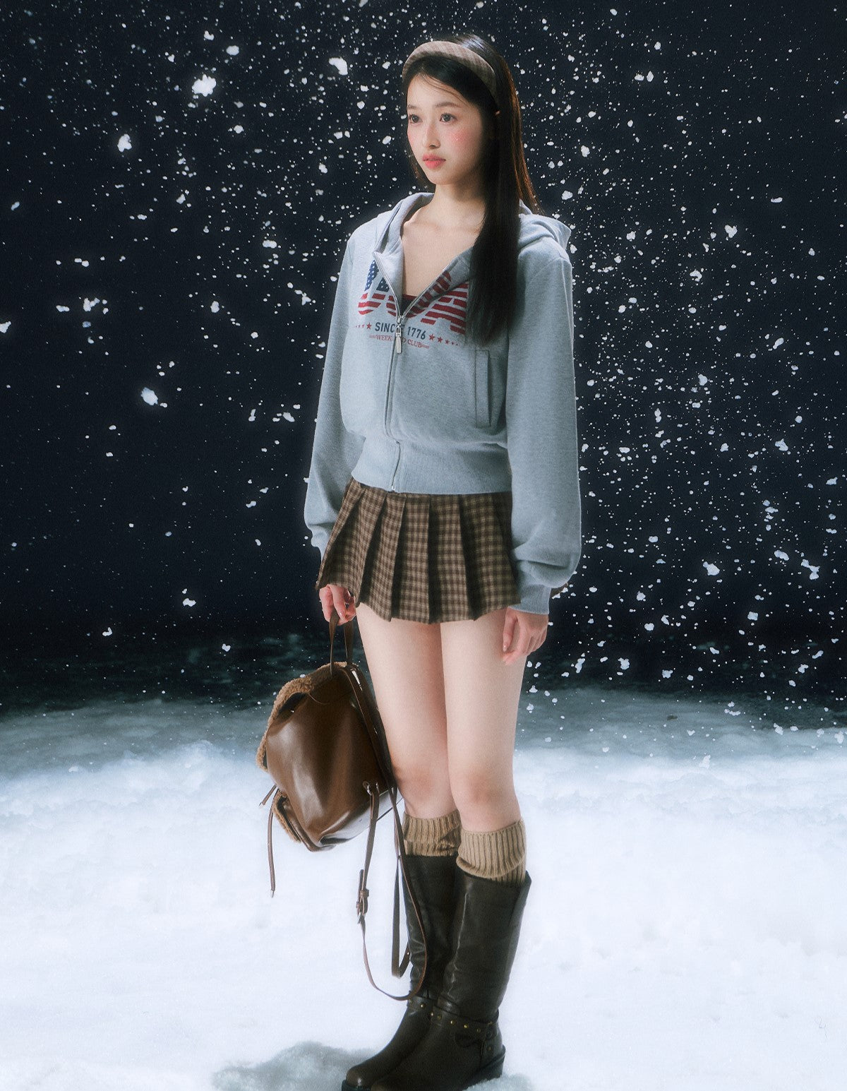 Retro Plaid Pleated Short Skirt WEE0110