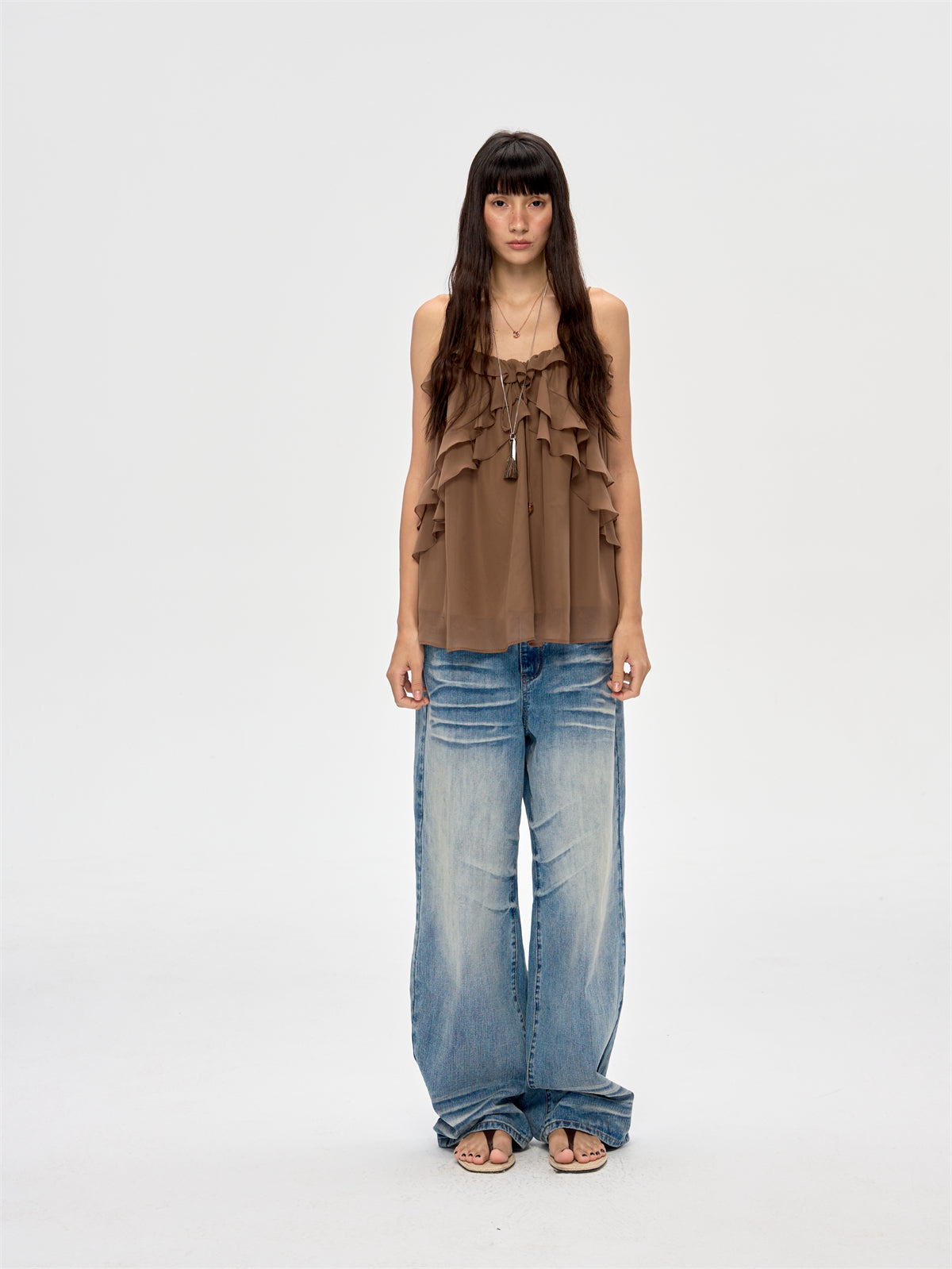 Pleated Ruffled Camisole CUR0209