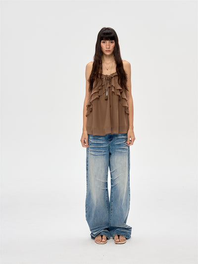 Pleated Ruffled Camisole CUR0209