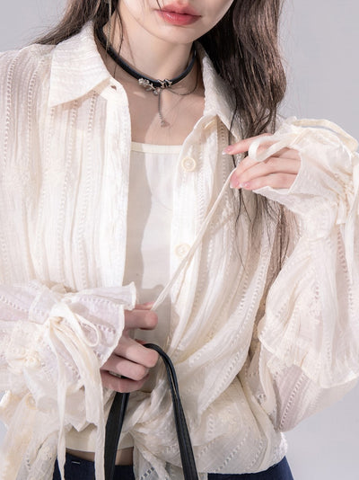 Cloud Yarn Embroidered Shirt COT0248