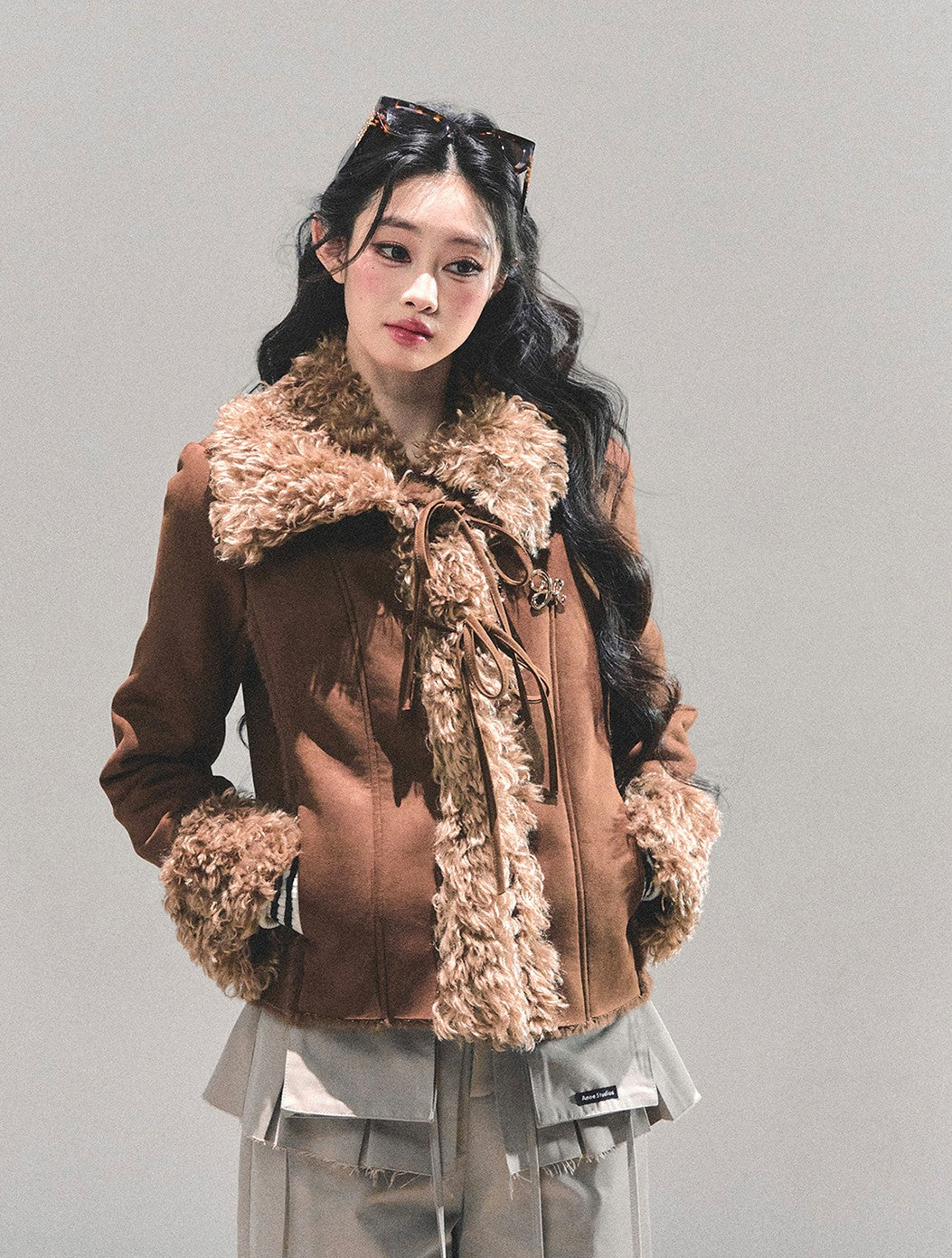 French-style Shearling Plush Cotton Jacket DIA0670