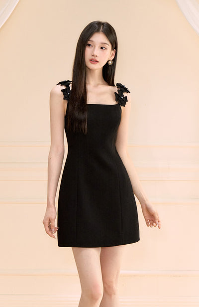 Flower Strap Suspender Dress OSH0177